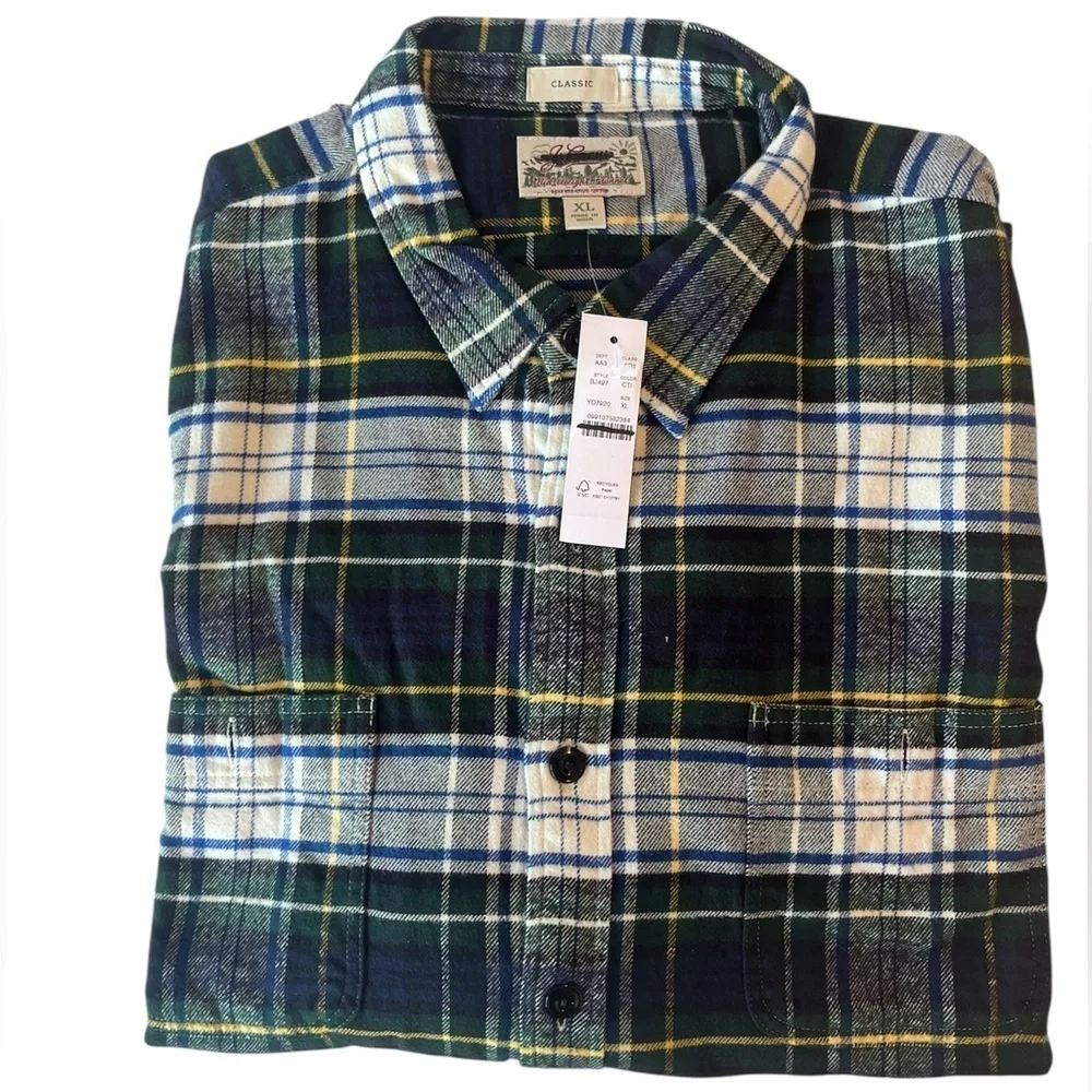 NWT J Crew Midweight flannel workshirt in regenerative cotton